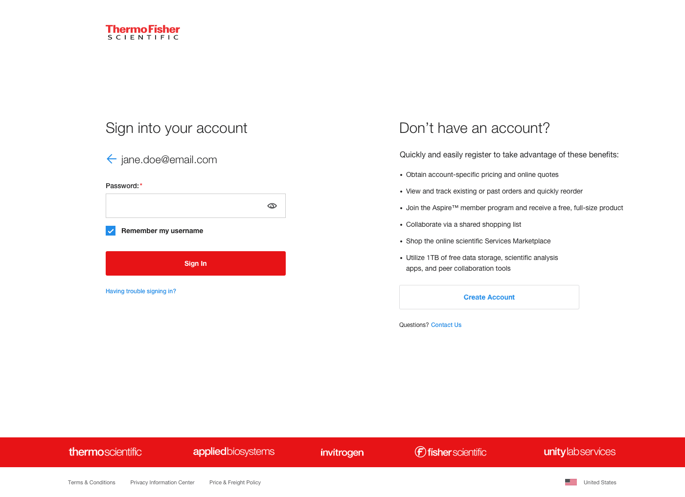 High fidelity mockup showing the new single sign on design. The mockup is showing the second step of sign-in for non SSO users.